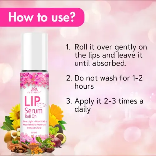 INTIMIFY Gloss Lip Serum Roll On For Pigmentation & Dark Lips, 24 hr Hydration NA (Pack of: 1, 10 g) - Image 4
