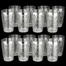 (Pack of 16) 100% Unbreakable Curved Shape Prism Pattern Water Juice Drinking Glasses Set Of 16 ( Clear,Plastic) Glass Set (300 ml, Plastic)