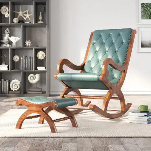 House of Pataudi Rosewood (Sheesham) Rocking Chair with Footrest and Cushion || Wood Rocking Chair for Living Room || Home Decor || Easy Chair || Modern Style Chair Solid Wood 1 Seater Rocking Chairs (Finish Color - Brown, Pre-assembled) 6 106 68 1 seater rosewood sheesham 59 944 30 sc scfur 400 brown original imahf83g748scpcw | VastrMitr