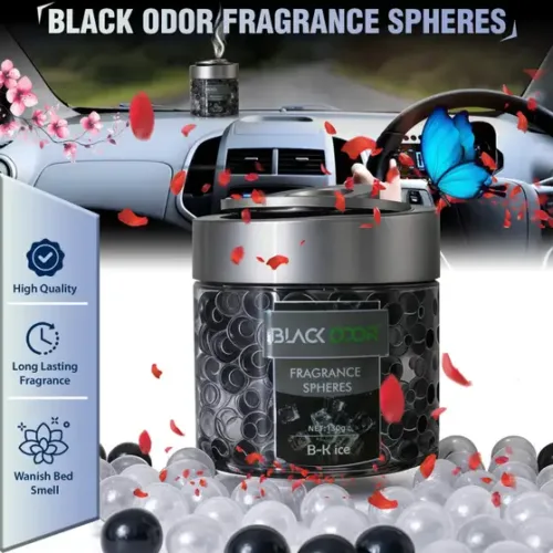 Otoroys B-K ice Fragrance Jelly Balls Black Air Freshener for Car and Home Diffuser Natural and Elegant, Fruit and Flower Fragrance (130 g)
