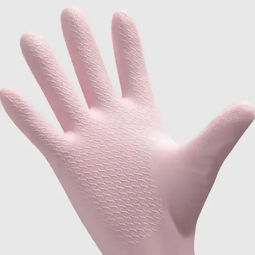 MAAUVTOR PVC made Cotton Flock lined Hand Gloves For Kitchen Long Sleeves Dish Washing Gloves Wet and Dry Glove Set (Free Size Pack of 2) - Image 3