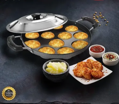Pastosa Pan 23.5 cm diameter with Lid 0.1 L capacity (Aluminium, Non-stick) - Image 4