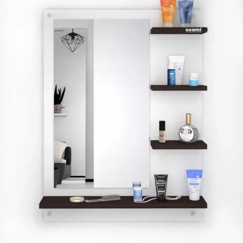 20 30 mdf 60 multipurpose mirror wall shelf white soami crafts original imagmcgx46gdyrug | VastrMitr