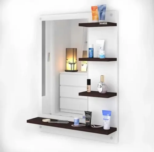 ONEDEEP Engineered Wood Dressing Table (Finish Color - , White / Black, DIY(Do-It-Yourself)) - Image 4