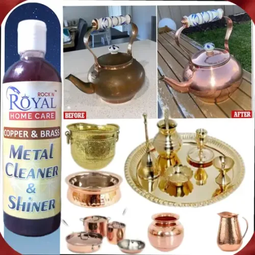 NEW CREATION Brass and Copper Metal Cleaning Gel Liquid 200 ml - Natural Safe Grade Formula To Remove Heavy Tarnish From Brass And Copper Metals 200 ml (200 ml)