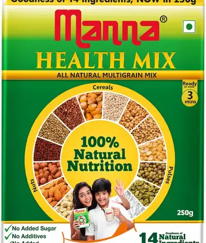Manna Health Mix - Kids Nutrition Drink with Millets & Multigrain|Zero Junk & No Sugar (250 g) 6 Manna Health Mix - Kids Nutrition Drink with Millets & Multigrain|Zero Junk & No Sugar (250 g)