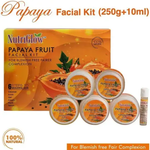 NutriGlow Papaya Facial Kit (For Blemish Free and Fairer Skin) (250 g)