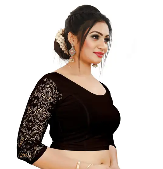 Women Round Neck 3/4 Sleeve Blouse 4 Women Round Neck 3/4 Sleeve Blouse - Image 3