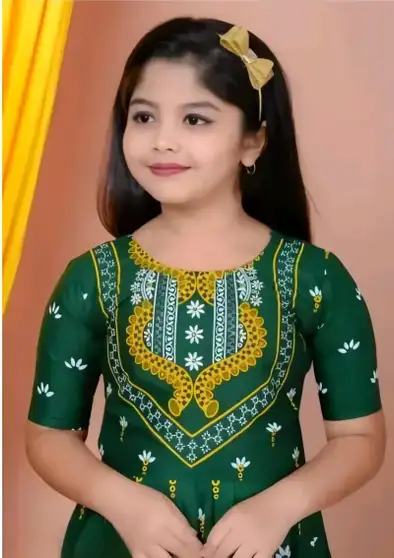 Girls Rayon Kurta, Pyjama & Dupatta Set (Pack of 1) 5 Girls Rayon Kurta, Pyjama & Dupatta Set (Pack of 1) - Image 4