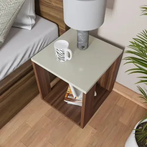 HOMEEASY Multipurpose Engineered Wood Side Table (Finish Color - Brown, DIY(Do-It-Yourself))