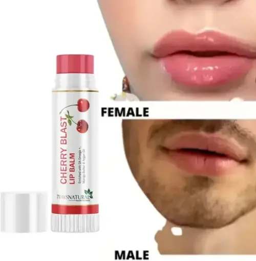 7days natural Tinted Cherry Lip Balm, OA Omega plus + Argan oil Natural Lip Care for Dry Lips cherry (Pack of: 1, 5 g)