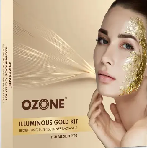 OZONE Illuminous Gold Facial Kit for Glowing Skin (60 g)