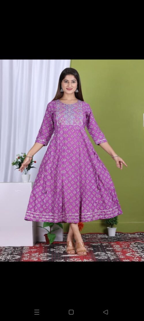 Long Heavy Reyon Gown - Image 2