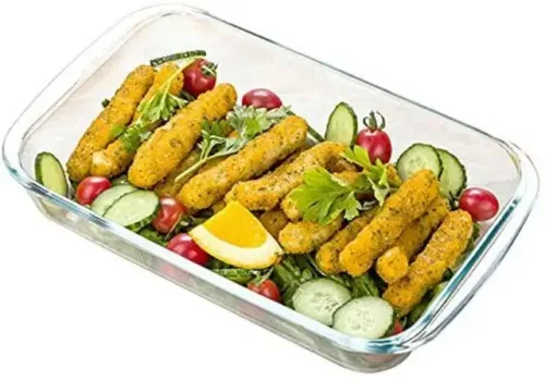 VVSS Borosilicate Glass Microwave Oven Safe Rectangle Baking Dish 1000 ML Baking Dish (Pack of 3, Microwave Safe) - Image 3