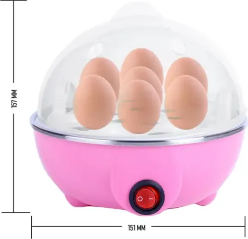 Soflin Solid Eggs Device Multifunction Poach Boil Electric Egg Cooker Boiler Steamer Automatic Safe Power-Off Cooking Kitchen Tools ( Multicolour 7 Eggs ) Egg Cooker (Multicolor, 7 Eggs) - Image 4
