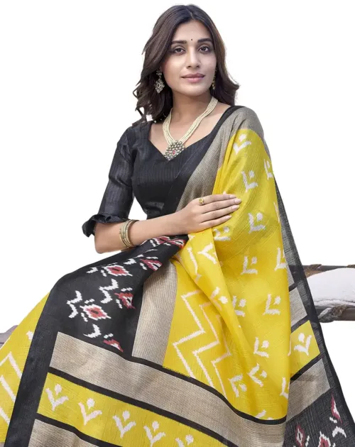 Printed Bollywood Art Silk Saree