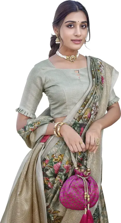 Printed Bollywood Art Silk Saree