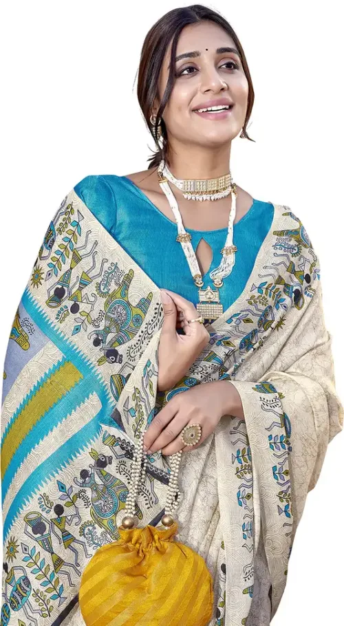 Printed Bollywood Art Silk Saree