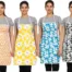 Cotton Chef's Apron - Free Size (Multicolor, Pack of 4)