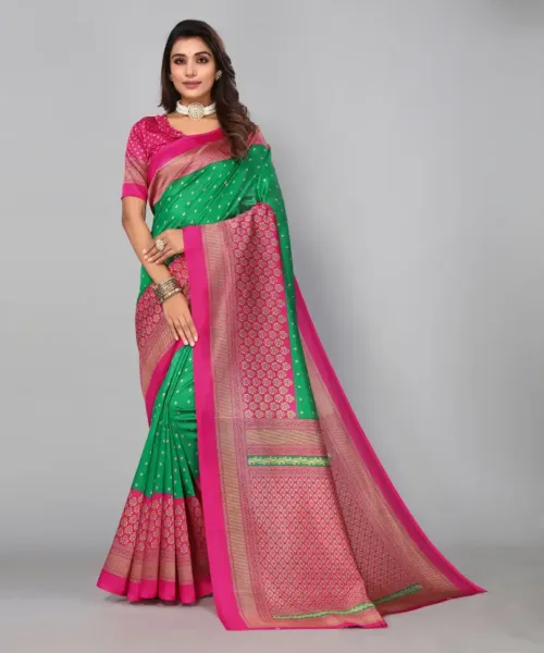 Printed Bollywood Art Silk Saree