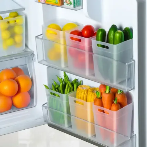 Pack of 6 Plastic Fridge Container  - 1100 ml FEEDNIX Clear - Image 3