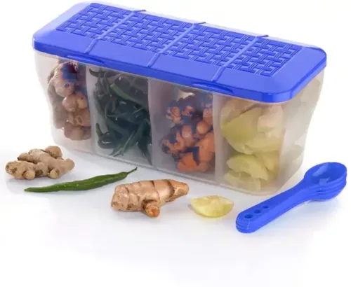 Pack of 1 Plastic Grocery Container  - 1800 ml Slikvita Blue - Image 2