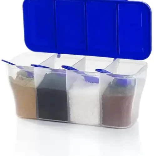 grocery container 1800ml squar 4 section container blue 1pc original imaguw4yeavzxpqh | VastrMitr