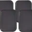 SMILERY High Raised Edges Rectangular Tray for Home Canteen 12×16 inches Black plastic Tray (Pack of 4, Microwave Safe)