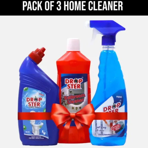 Dropster Just Spray to Shine Glass Cleaner 500ml, Toilet Cleaner 500ml, Bathroom Cleaner 500ml (1500 ml)