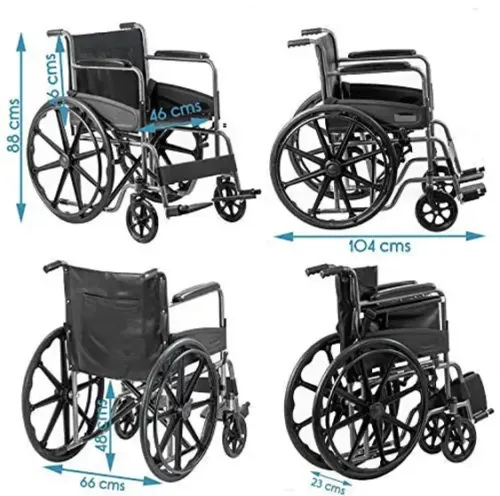 HealthEmate Magwheel Foldable with SEAT and Leg Belt Manual Wheelchair (Self-propelled Wheelchair) - Image 4