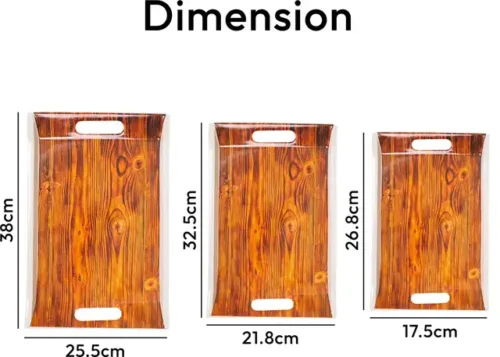 UPC Melamine Serving Tray, Set of 3 (S,M,L) Villori Series Tray Tray - Image 6