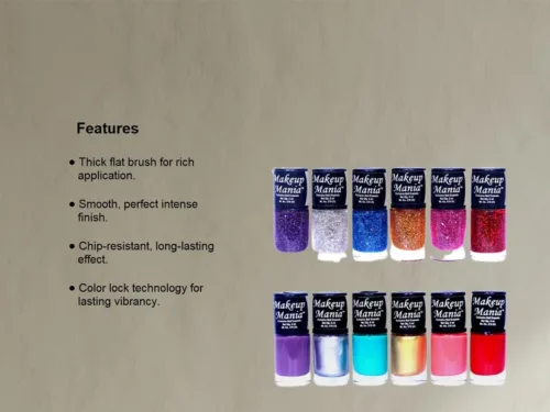 makeupmania Exclusive Nail Polish Set of 12 Pcs. Multicolor MM-92 (Pack of 12) - Image 7