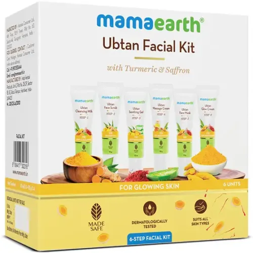Mamaearth Ubtan Facial Kit with Turmeric & Saffron for Glowing Skin (60 g)