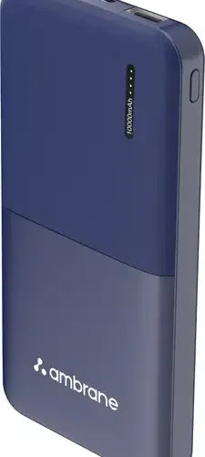 Ambrane 10000 mAh 12 W Compact Pocket Size Power Bank (Blue, Lithium Polymer, Fast Charging for Mobile) 8 | VastrMitr