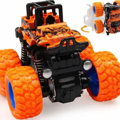 1Pcs Mini Monster Truck Cars Push & Go 4Wheel Drive Vehicles for Kids_Multicolor (MULTI-COLOR, Pack of: 1)