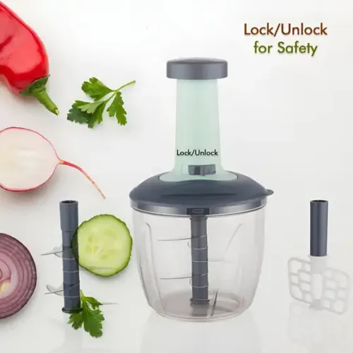 Premium Push On Chopper with 6 Blades Vegetable & Fruit Chopper Yes Vegetable & Fruit Chopper (Push on chopper with beater and stainless steel blade) - Image 3