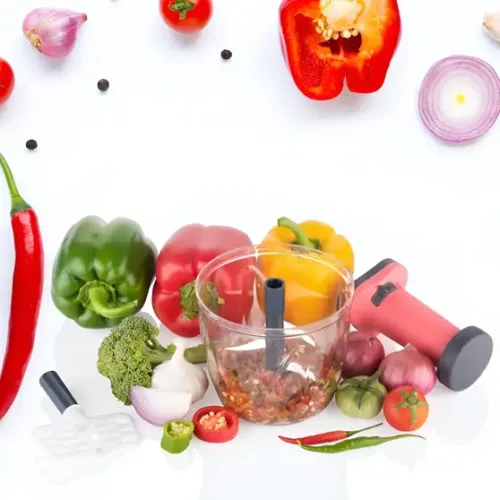 Premium Push On Chopper with 6 Blades Vegetable & Fruit Chopper Yes Vegetable & Fruit Chopper (Push on chopper with beater and stainless steel blade) - Image 4