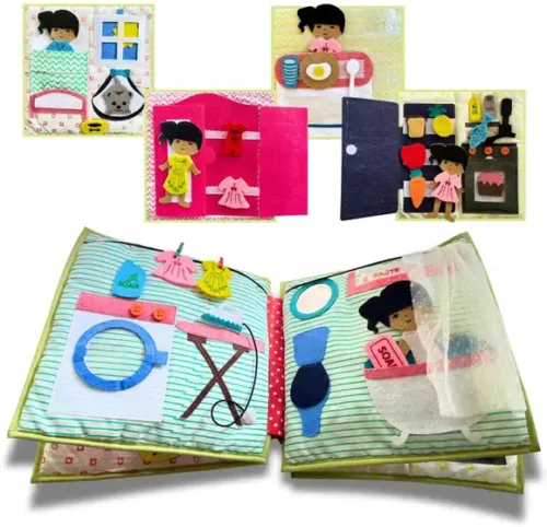 Seraphina Quiet Busy Book My First Doll House Ideal Toy For Girls 40 Engaging Activities (Multicolor)