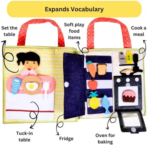 Seraphina Quiet Busy Book My First Doll House Ideal Toy For Girls 40 Engaging Activities (Multicolor) - Image 3