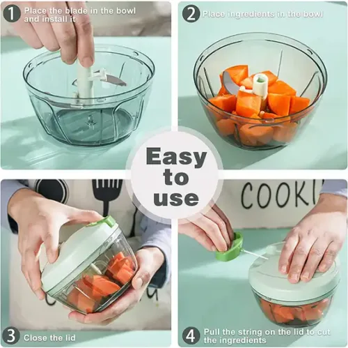 450 ML PORTABLE CHOPPER Yes Vegetable & Fruit Chopper (Pack of One Chopper) - Image 3