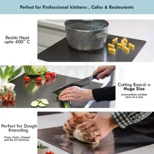 Stainless Steel Cutting Board (Silver Pack of 1) - Image 3