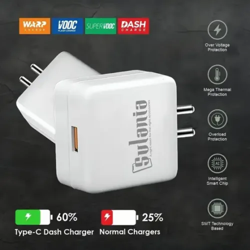 yes no 85w fast charger with type c cable universal android original imahcpk9hzvh8ytp | VastrMitr