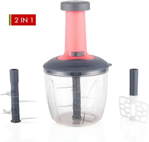 Premium Push On Chopper with 6 Blades Vegetable & Fruit Chopper Yes Vegetable & Fruit Chopper (Push on chopper with beater and stainless steel blade)