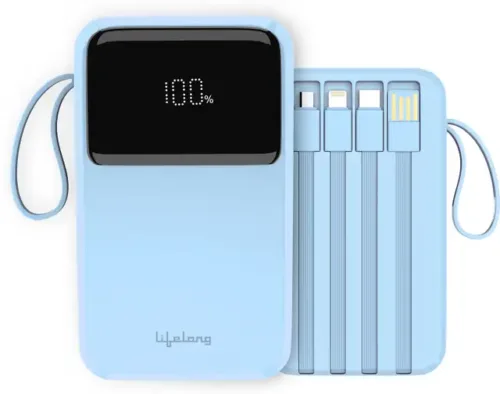Lifelong 20000 mAh 22.5 W Compact Pocket Size Power Bank (Purple, Lithium Polymer, Fast Charging, Quick Charge 3.0 for Mobile, Earbuds, Smartwatch, Speaker, Tablet) - Image 4
