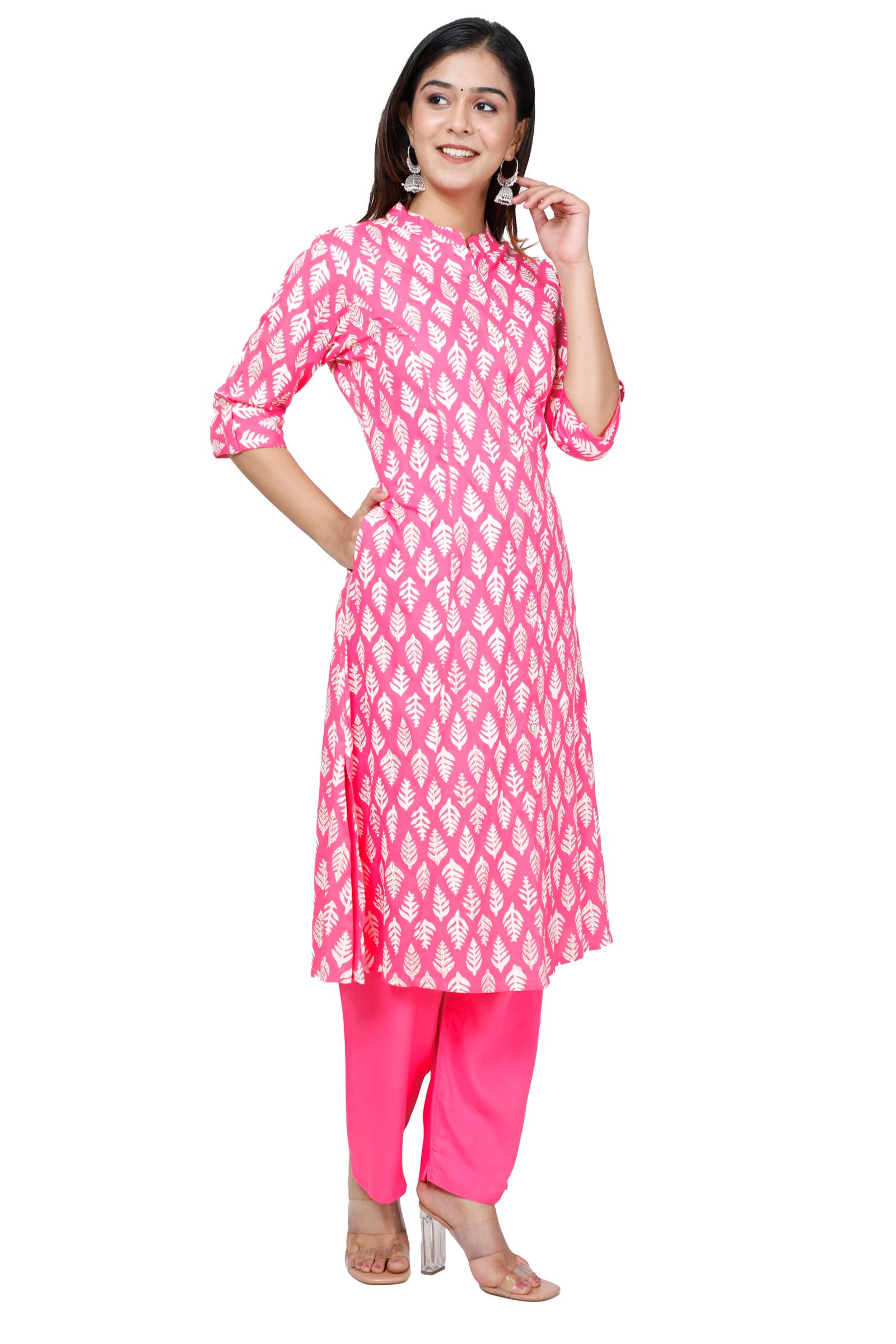 Rayon Princess Cut, Mandarin collar Kurti 2 Rayon Princess Cut, Mandarin collar Kurti - Image 2
