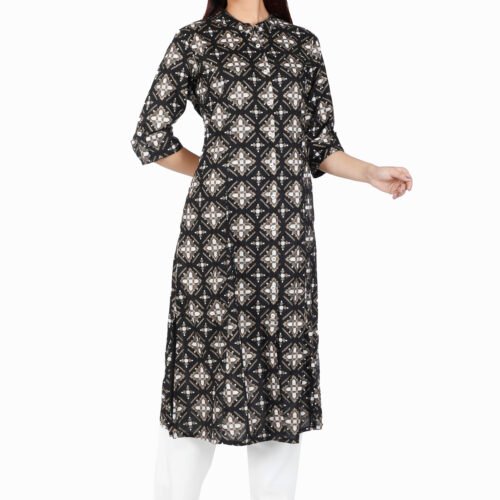 Rayon Princess Cut, Mandarin collar Kurti