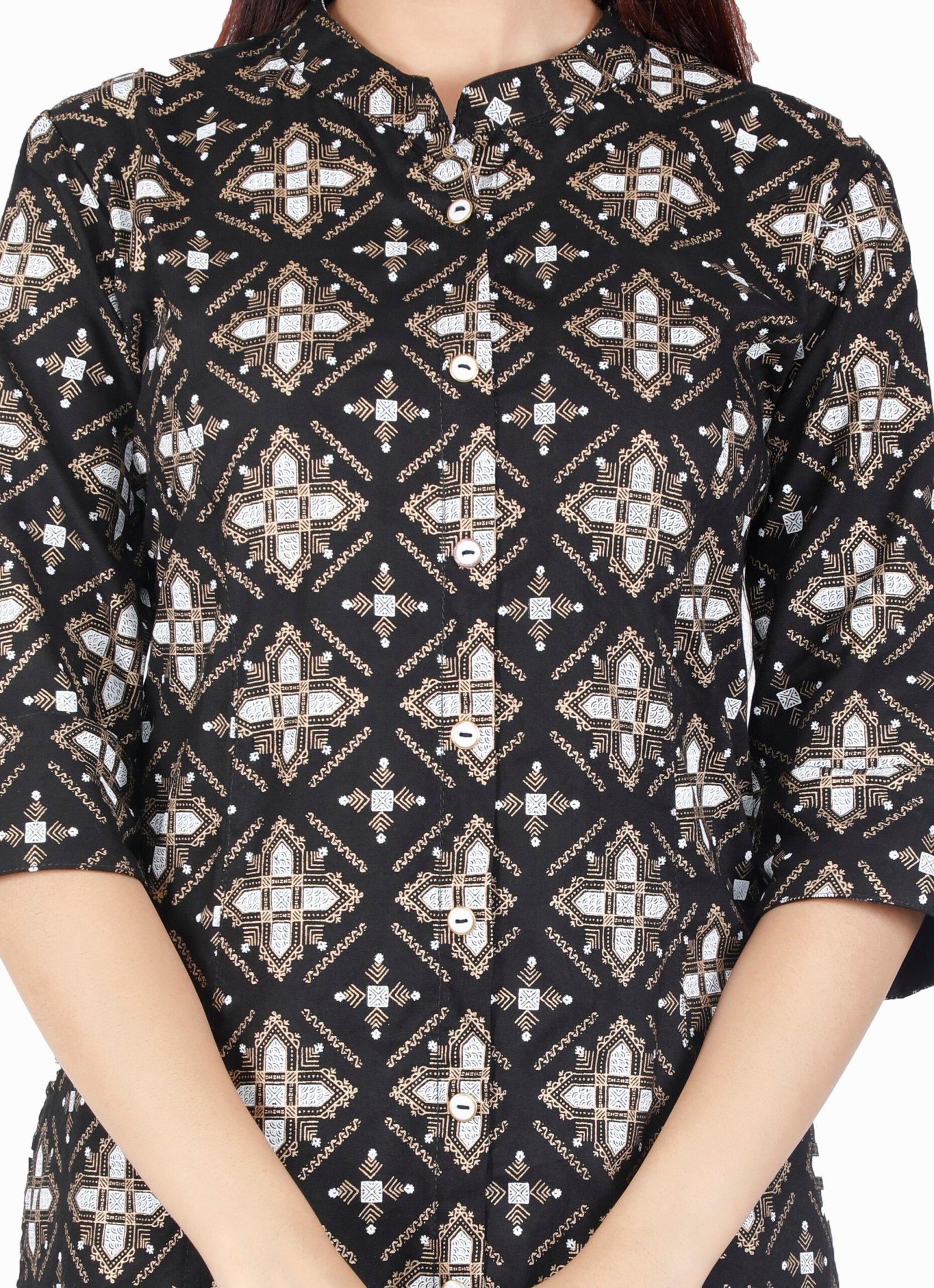 Rayon Princess Cut, Mandarin collar Kurti 5 Rayon Princess Cut, Mandarin collar Kurti - Image 5