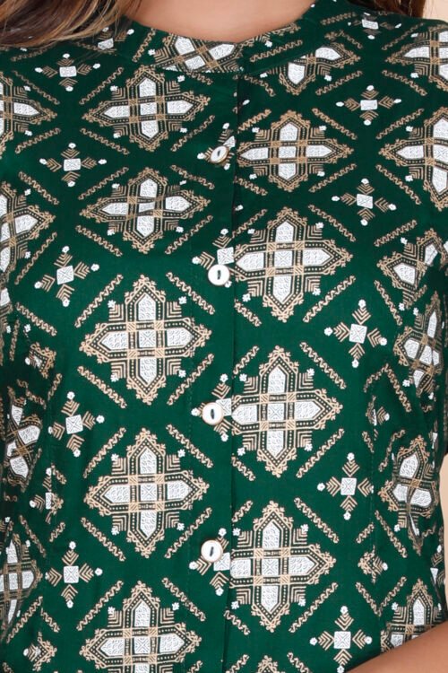 Rayon Princess Cut, Mandarin collar Kurti - Image 4