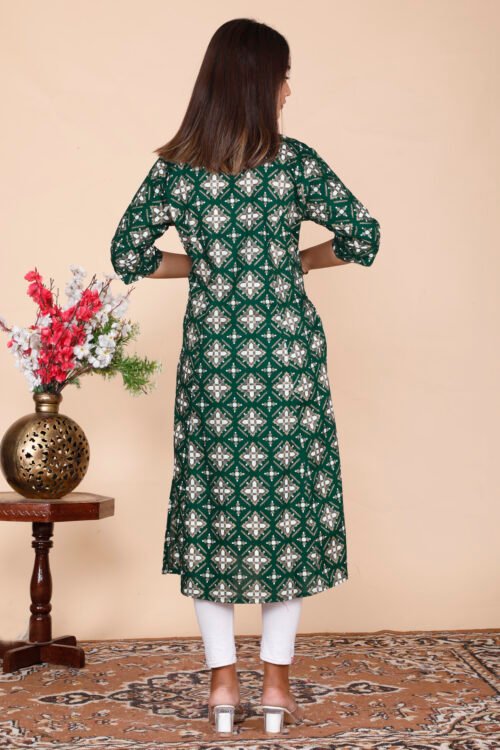 Rayon Princess Cut, Mandarin collar Kurti - Image 5