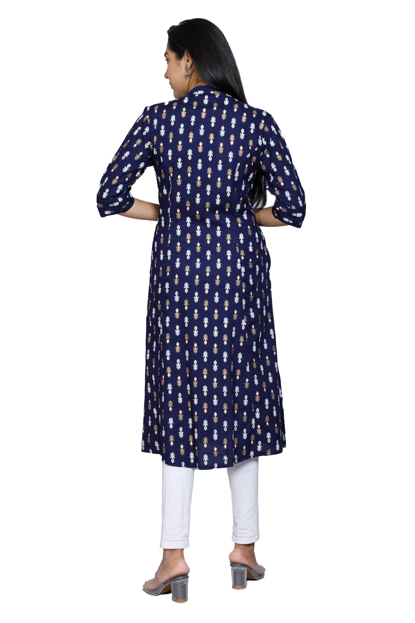 Rayon Princess Cut, Mandarin collar Kurti -Wholesale 6 Rayon Princess Cut, Mandarin collar Kurti -Wholesale - Image 6